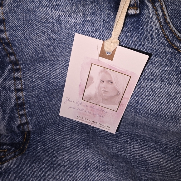 Jessica Simpson Stretch Maxi Mermaid Women's Open Book Blue Denim Maxi Skirt 22 - Picture 7 of 10